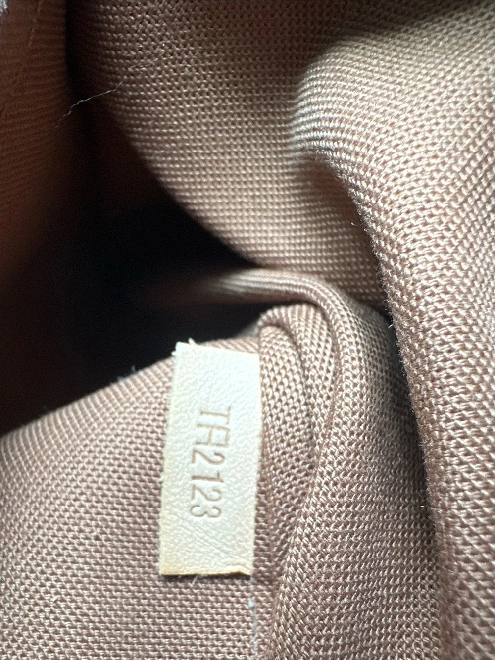 Louis Vuitton Monogram Canvas Tote in Dark Brown with Tan Leather Trim Authentic